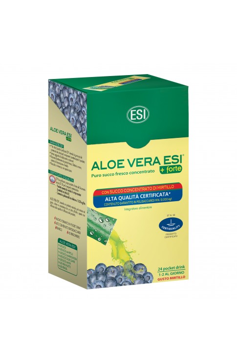 Aloe Vera Succo Più Forte Con Mirtillo 24 Pocket Drink
